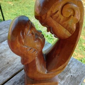 Alii Woods Honolulu Man Woman Carved Figure Wooden